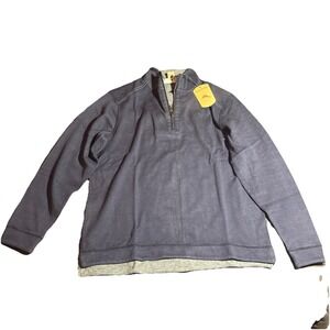 Tommy Bahama Alpine View‎ Reversible Sweater Ocean Deep Blue Men's Size Small